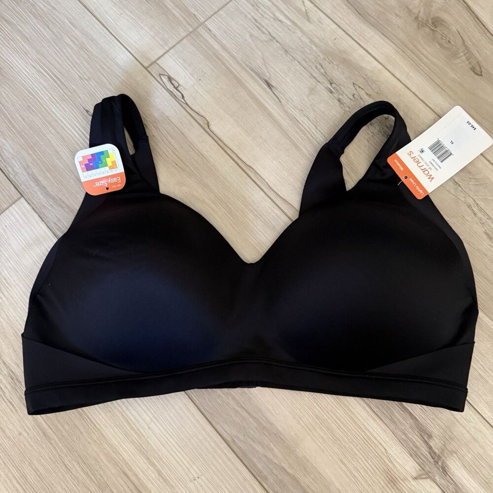 Warner's no side effects Black Wireless Bra Size XL new with tags